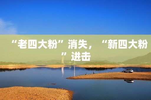 “老四大粉”消失，“新四大粉”进击