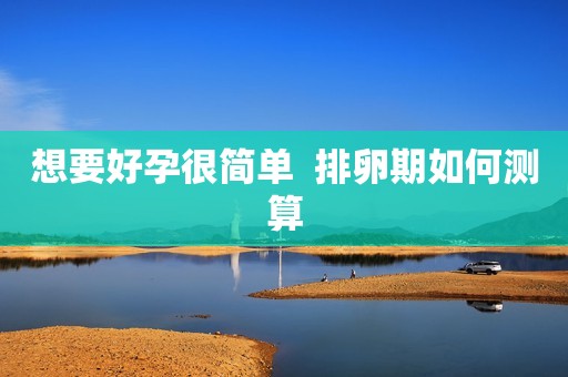 想要好孕很简单  排卵期如何测算