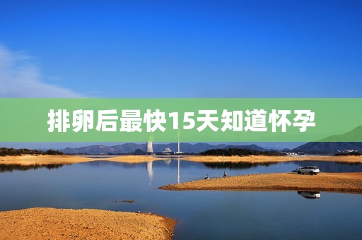 排卵后最快15天知道怀孕