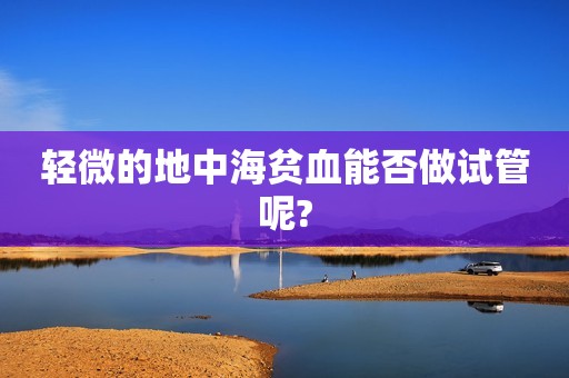轻微的地中海贫血能否做试管呢?