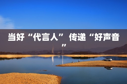 当好“代言人” 传递“好声音”