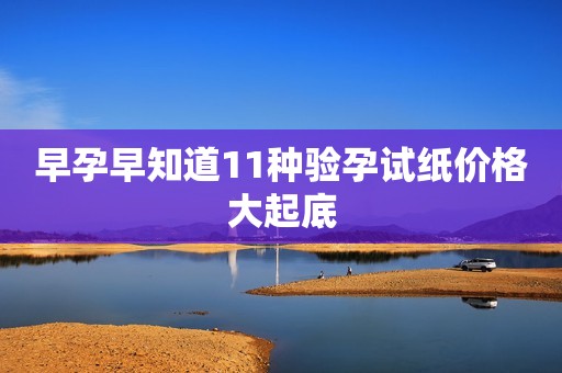 早孕早知道11种验孕试纸价格大起底