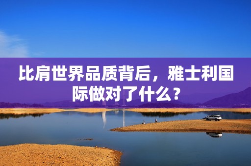 比肩世界品质背后，雅士利国际做对了什么？