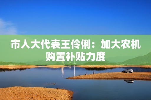 市人大代表王伶俐：加大农机购置补贴力度