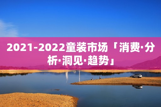 2021-2022童装市场「消费·分析·洞见·趋势」