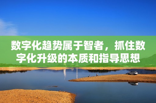 数字化趋势属于智者，抓住数字化升级的本质和指导思想