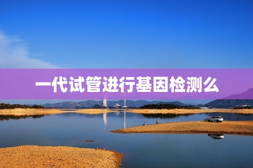 一代试管进行基因检测么