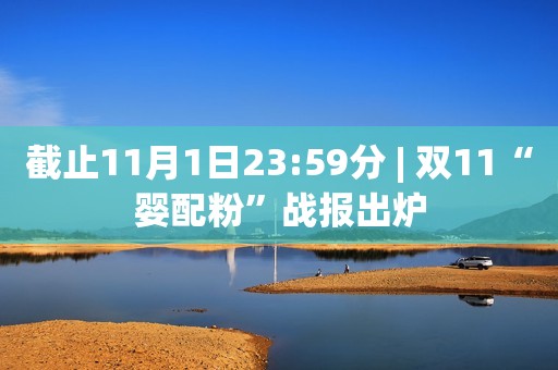 截止11月1日23:59分 | 双11“婴配粉”战报出炉
