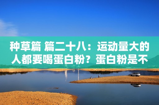 种草篇 篇二十八：运动量大的人都要喝蛋白粉？蛋白粉是不是智商税？