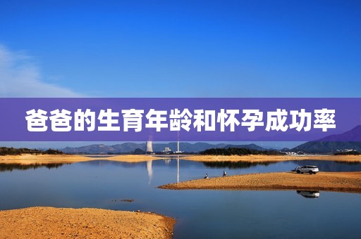 爸爸的生育年龄和怀孕成功率
