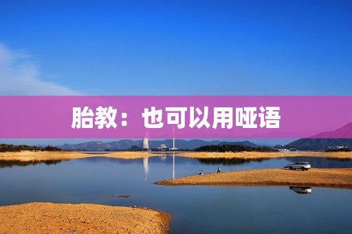 胎教：也可以用哑语
