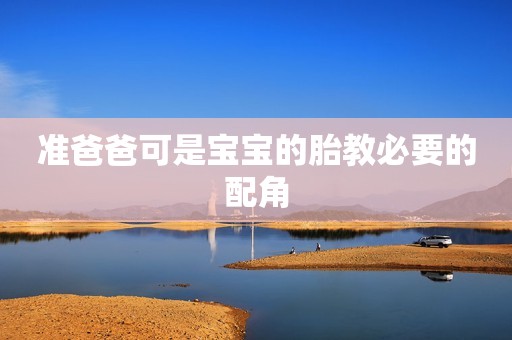 准爸爸可是宝宝的胎教必要的配角