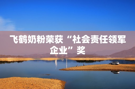 飞鹤奶粉荣获“社会责任领军企业”奖