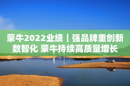 蒙牛2022业绩｜强品牌重创新数智化 蒙牛持续高质量增长
