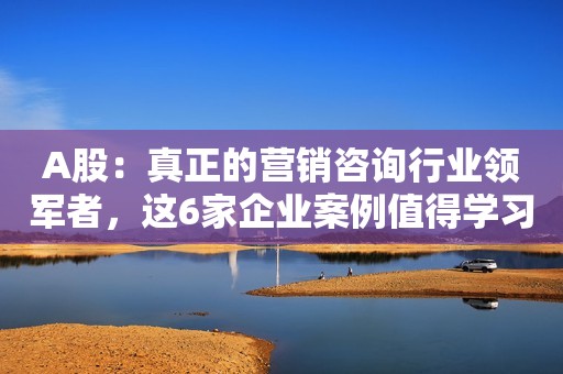 A股：真正的营销咨询行业领军者，这6家企业案例值得学习收藏！