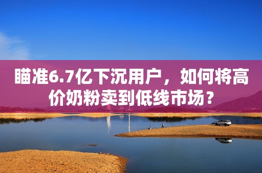瞄准6.7亿下沉用户，如何将高价奶粉卖到低线市场？