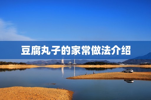 豆腐丸子的家常做法介绍