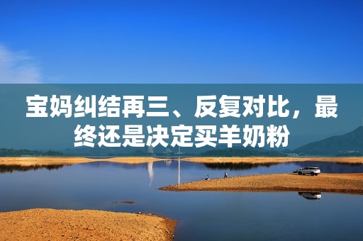 宝妈纠结再三、反复对比，最终还是决定买羊奶粉
