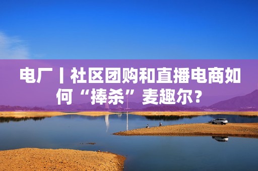 电厂丨社区团购和直播电商如何“捧杀”麦趣尔？