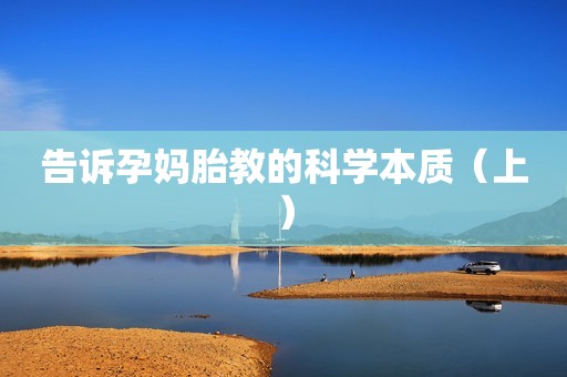告诉孕妈胎教的科学本质（上）