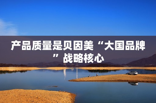 产品质量是贝因美“大国品牌”战略核心
