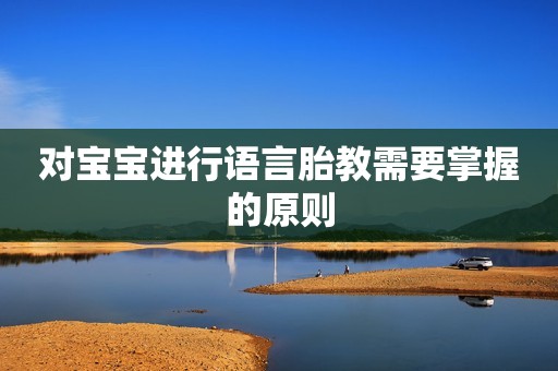 对宝宝进行语言胎教需要掌握的原则