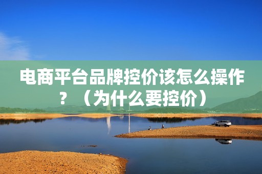 电商平台品牌控价该怎么操作？（为什么要控价）