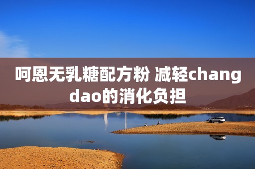 呵恩无乳糖配方粉 减轻changdao的消化负担