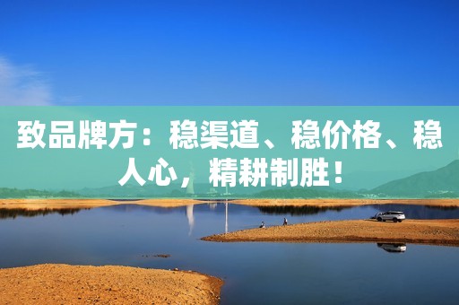 致品牌方：稳渠道、稳价格、稳人心，精耕制胜！