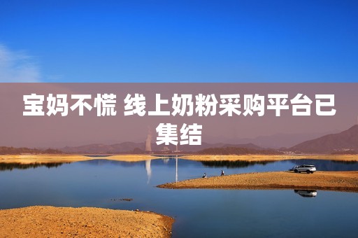 宝妈不慌 线上奶粉采购平台已集结