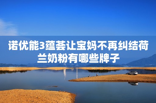 诺优能3蕴荟让宝妈不再纠结荷兰奶粉有哪些牌子