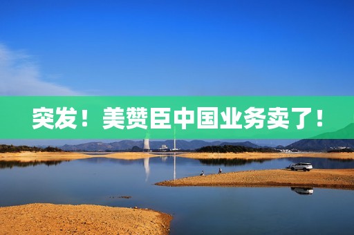 突发！美赞臣中国业务卖了！