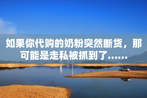 如果你代购的奶粉突然断货，那可能是走私被抓到了……