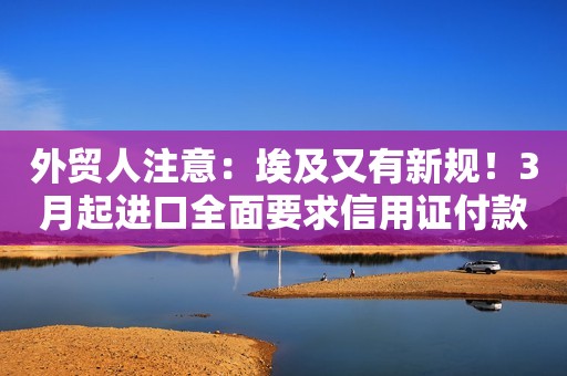 外贸人注意：埃及又有新规！3月起进口全面要求信用证付款！