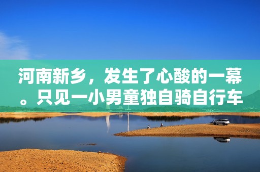 河南新乡，发生了心酸的一幕。只见一小男童独自骑自行车，单车后座绑了一大袋塑料瓶，他来到收费站喊：“卖东西啊～”  这一幕恰巧被老板张先生看到，张先生说: 看到这一幕，真的很感触。孩子看上去很瘦小，顶多五六岁的样子，孩子就驮着那么一大袋瓶子，后来称得瓶子价格是3块8毛4分钱，我给了他4块钱，小男孩接过钱后还礼貌地说了句“谢谢”，那动作熟练的就跟一个小大人。  网友们看到这一幕后，心酸的纷纷留言，有网友说，穷人孩子早当家，太懂事了，懂事让人心疼，孩子你太強了，为你点赞。  有网友说，小小年纪让人心酸