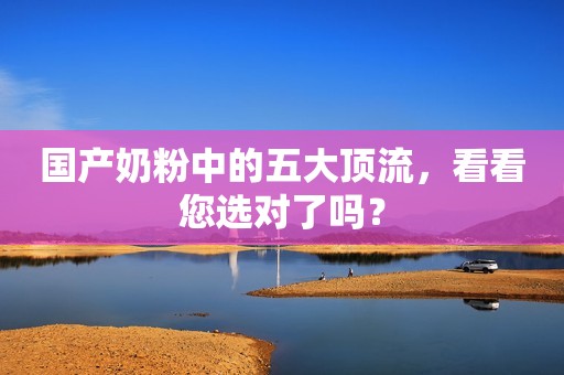 国产奶粉中的五大顶流，看看您选对了吗？