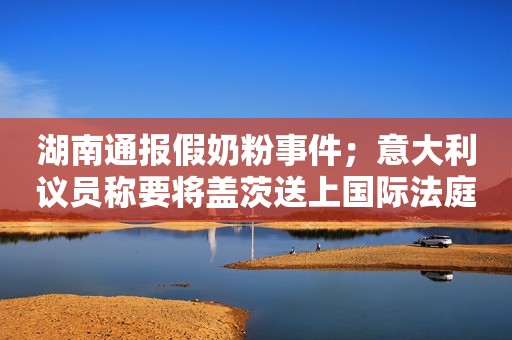 湖南通报假奶粉事件；意大利议员称要将盖茨送上国际法庭