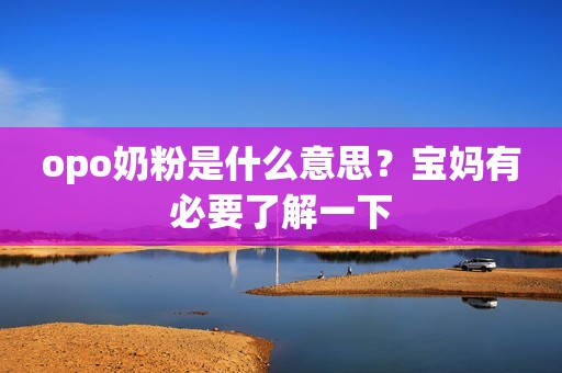 opo奶粉是什么意思？宝妈有必要了解一下