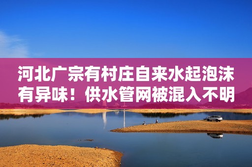 河北广宗有村庄自来水起泡沫有异味！供水管网被混入不明酸类物质