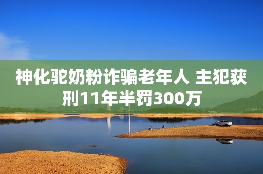 神化驼奶粉诈骗老年人 主犯获刑11年半罚300万