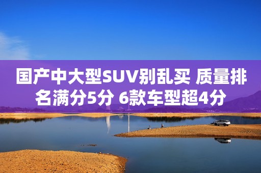 国产中大型SUV别乱买 质量排名满分5分 6款车型超4分