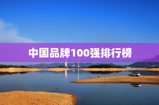 中国品牌100强排行榜