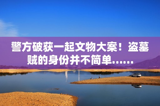 警方破获一起文物大案！盗墓贼的身份并不简单……