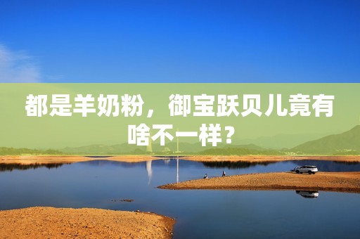 都是羊奶粉，御宝跃贝儿竟有啥不一样？