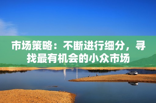 市场策略：不断进行细分，寻找最有机会的小众市场