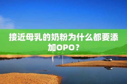 接近母乳的奶粉为什么都要添加OPO？