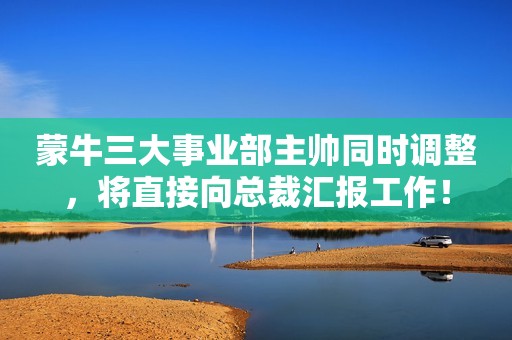 蒙牛三大事业部主帅同时调整，将直接向总裁汇报工作！
