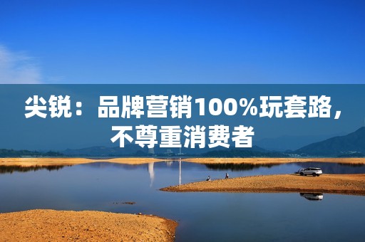 尖锐：品牌营销100%玩套路，不尊重消费者