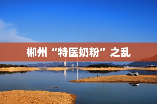 郴州“特医奶粉”之乱