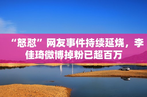 “怒怼”网友事件持续延烧，李佳琦微博掉粉已超百万